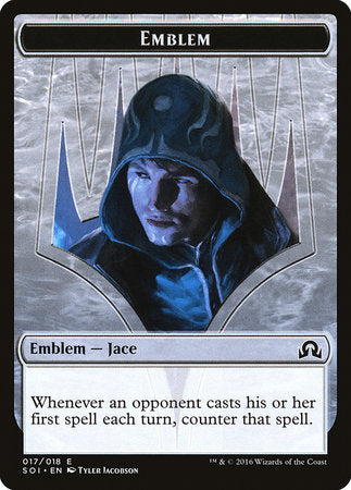 Emblem - Jace, Unraveler of Secrets [Shadows over Innistrad Tokens] | North Game Den