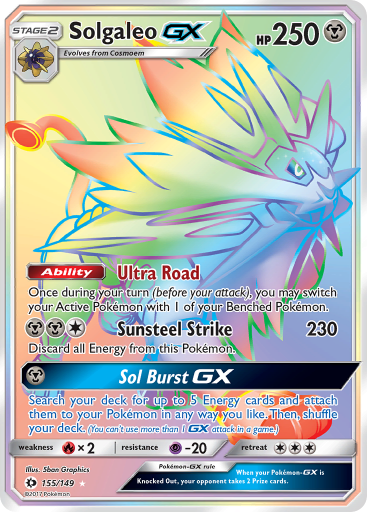 Solgaleo GX (155/149) [Sun & Moon: Base Set] | North Game Den