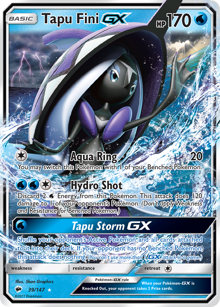 Tapu Fini GX (39/147) [Sun & Moon: Burning Shadows] | North Game Den