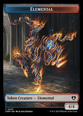 Treasure // Elemental (0037) Double-Sided Token [Commander Masters Tokens] | North Game Den