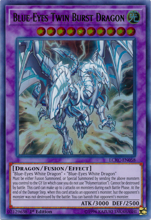 Blue-Eyes Twin Burst Dragon [LCKC-EN058] Ultra Rare | North Game Den