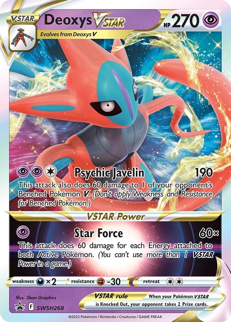 Deoxys VSTAR (SWSH268) (Jumbo Card) [Sword & Shield: Black Star Promos] | North Game Den