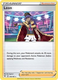 Leon (154/185) (Theme Deck Exclusive) [Sword & Shield: Vivid Voltage] | North Game Den