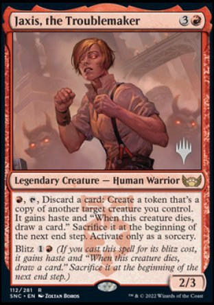 Jaxis, the Troublemaker (Promo Pack) [Streets of New Capenna Promos] | North Game Den