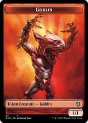 Rebel // Goblin Double-Sided Token [Phyrexia: All Will Be One Commander Tokens] | North Game Den