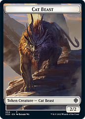 Elf Warrior // Cat Beast Double-Sided Token [Starter Commander Decks] | North Game Den