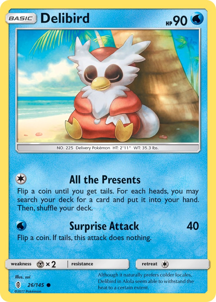 Delibird (26/145) [Sun & Moon: Guardians Rising] | North Game Den