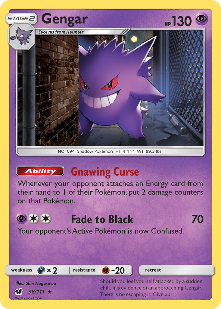 Gengar (38/111) [Sun & Moon: Crimson Invasion] | North Game Den