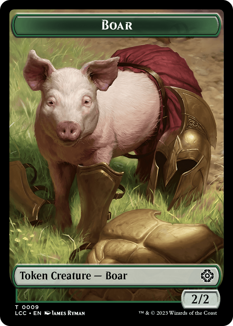 Boar // Merfolk (0005) Double-Sided Token [The Lost Caverns of Ixalan Commander Tokens] | North Game Den