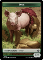 Boar // Merfolk (0005) Double-Sided Token [The Lost Caverns of Ixalan Commander Tokens] | North Game Den