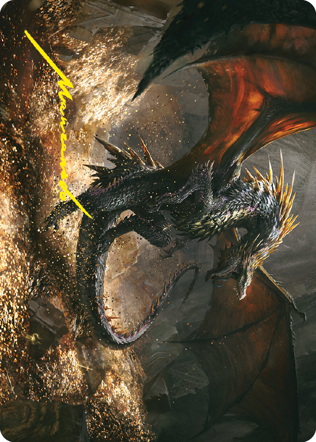 Cavern-Hoard Dragon Art Card (Gold-Stamped Signature) [The Lord of the Rings: Tales of Middle-earth Art Series] | North Game Den