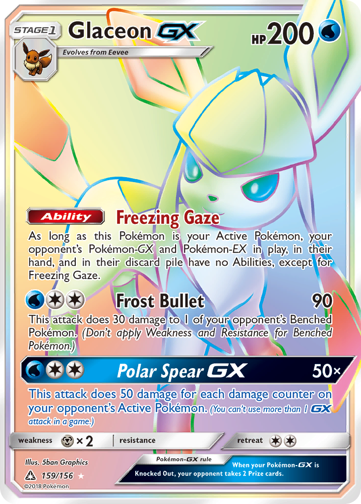 Glaceon GX (159/156) [Sun & Moon: Ultra Prism] | North Game Den