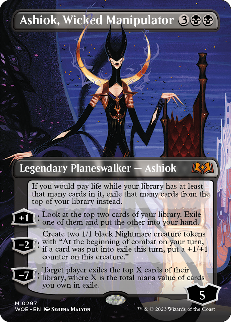 Ashiok, Wicked Manipulator (Borderless Alternate Art) [Wilds of Eldraine] | North Game Den