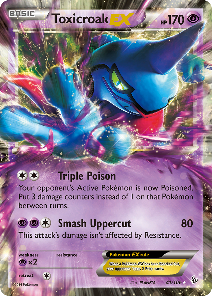 Toxicroak EX (41/106) [XY: Flashfire] | North Game Den