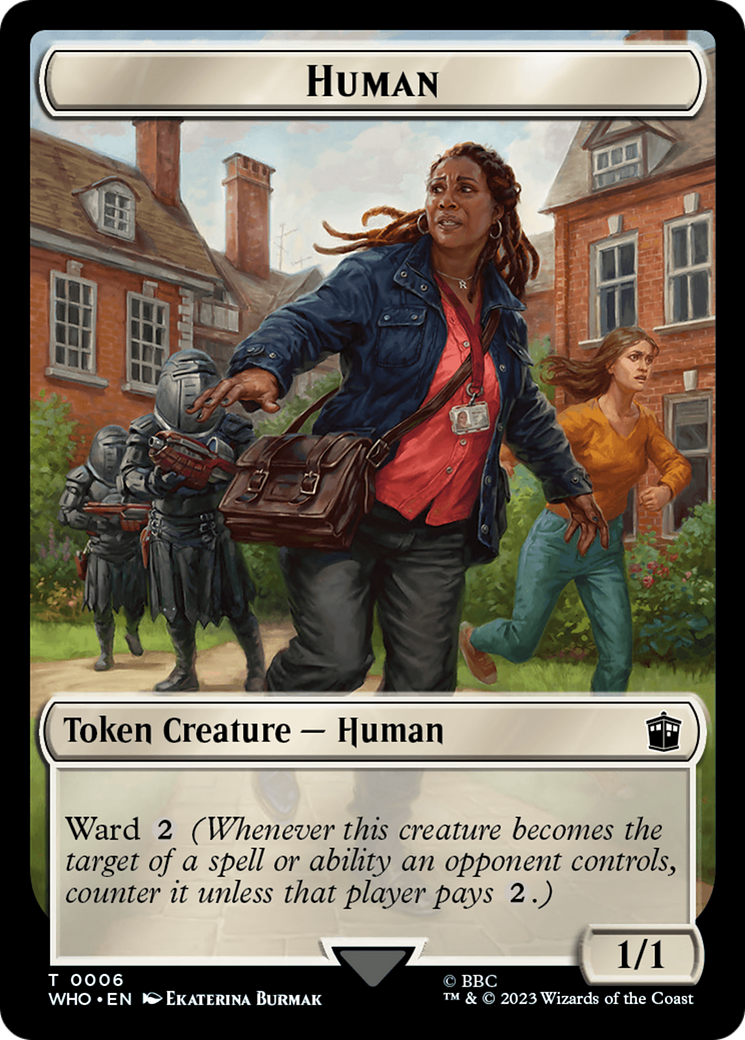 Human (0006) // Fish Double-Sided Token [Doctor Who Tokens] | North Game Den