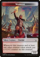 Warrior // Wrenn and Realmbreaker Emblem Double-Sided Token [March of the Machine Tokens] | North Game Den