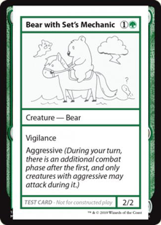 Bear with Set's Mechanic (2021 Edition) [Mystery Booster Playtest Cards] | North Game Den