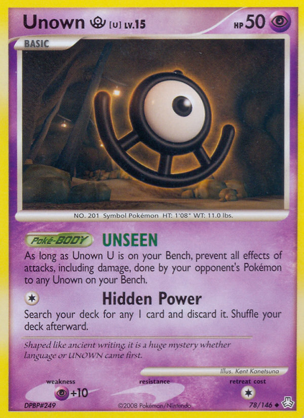 Unown U (78/146) [Diamond & Pearl: Legends Awakened] | North Game Den