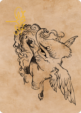 Lulu, Loyal Hollyphant Art Card (46) (Gold-Stamped Signature) [Commander Legends: Battle for Baldur's Gate Art Series] | North Game Den