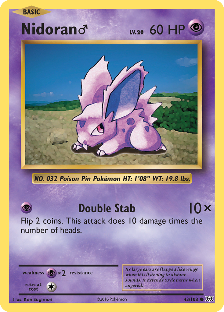 Nidoran (43/108) (Male) [XY: Evolutions] | North Game Den