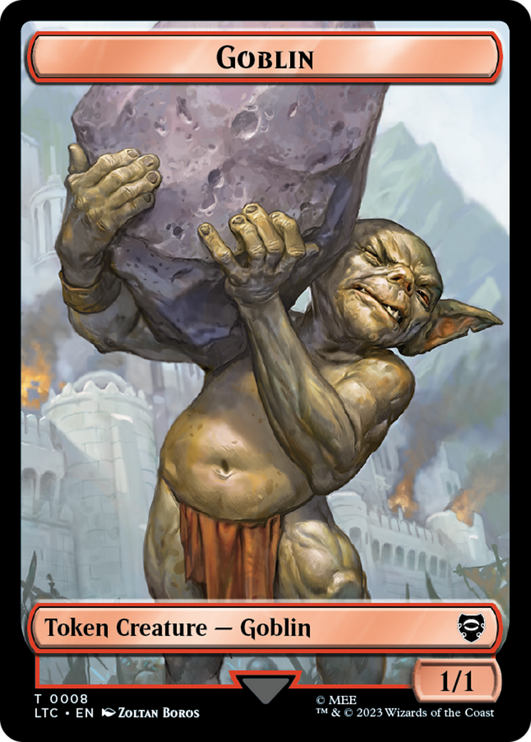 Goblin // Wraith Double-Sided Token [The Lord of the Rings: Tales of Middle-Earth Commander Tokens] | North Game Den