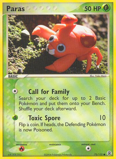 Paras (72/112) [EX: FireRed & LeafGreen] | North Game Den