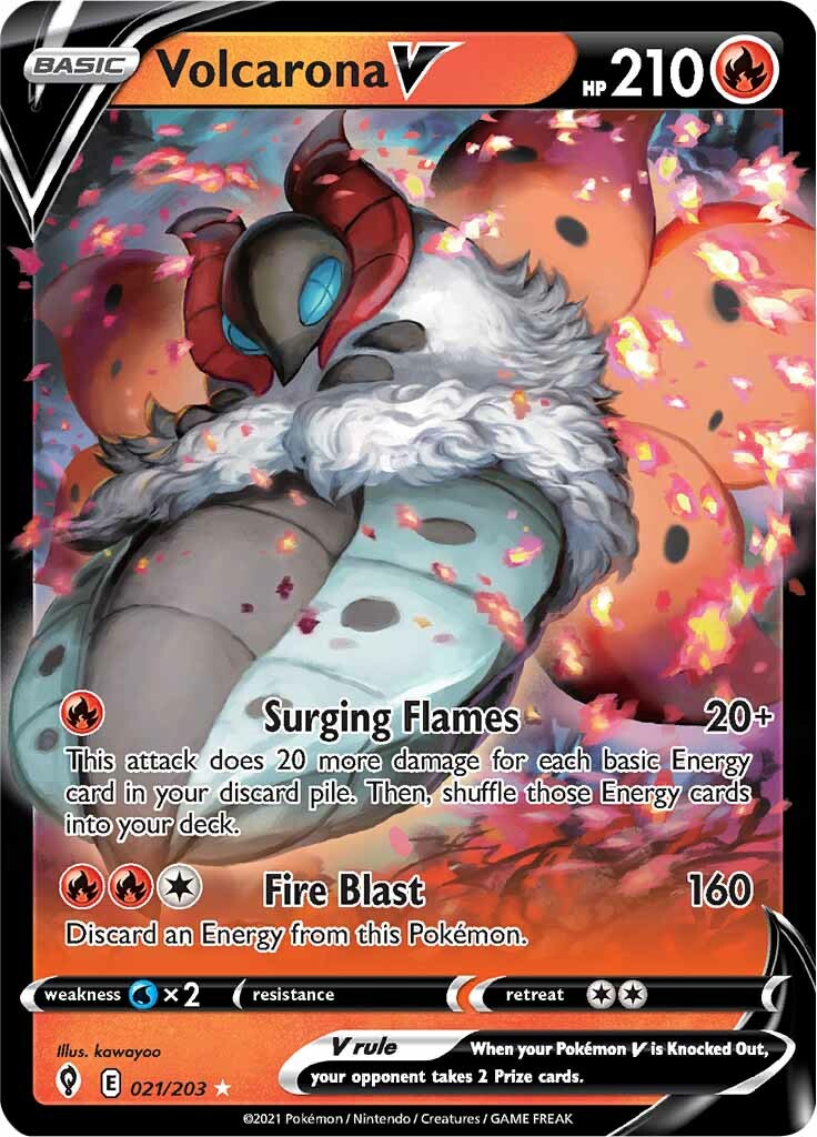 Volcarona V (021/203) [Sword & Shield: Evolving Skies] | North Game Den