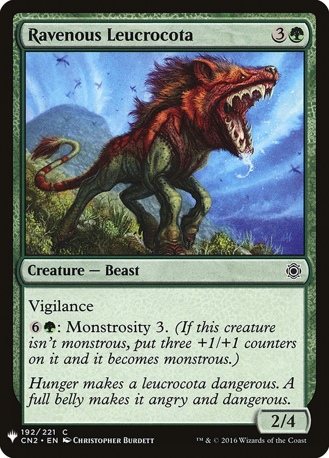 Ravenous Leucrocota [Mystery Booster] | North Game Den