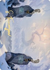 Snow-Covered Plains (276) Art Card (Gold-Stamped Signature) [Kaldheim: Art Series] | North Game Den