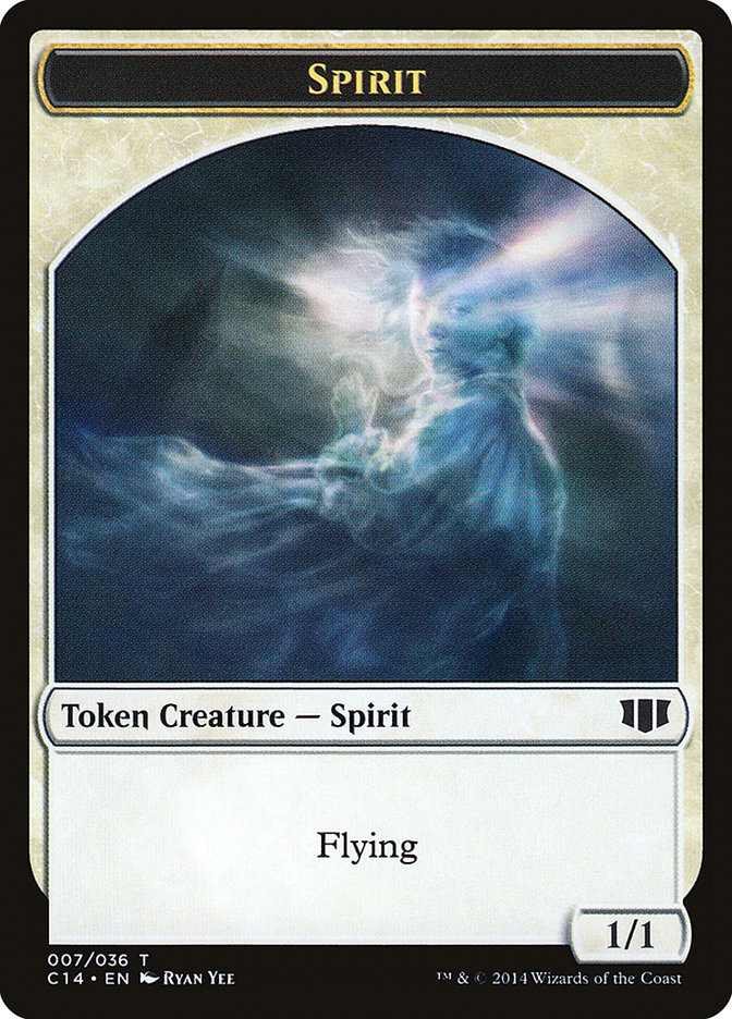 Soldier // Spirit Double-sided Token [Commander 2014 Tokens] | North Game Den