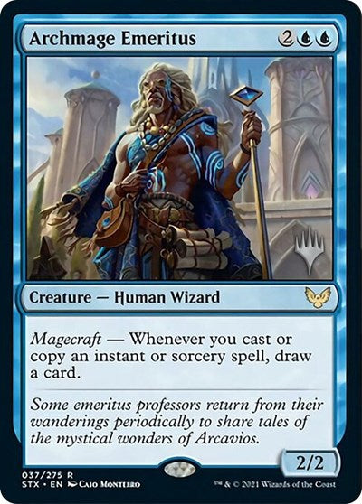 Archmage Emeritus (Promo Pack) [Strixhaven: School of Mages Promos] | North Game Den