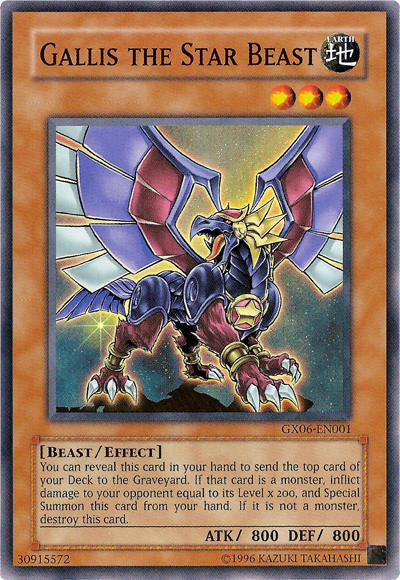 Gallis the Star Beast [GX06-EN001] Super Rare | North Game Den