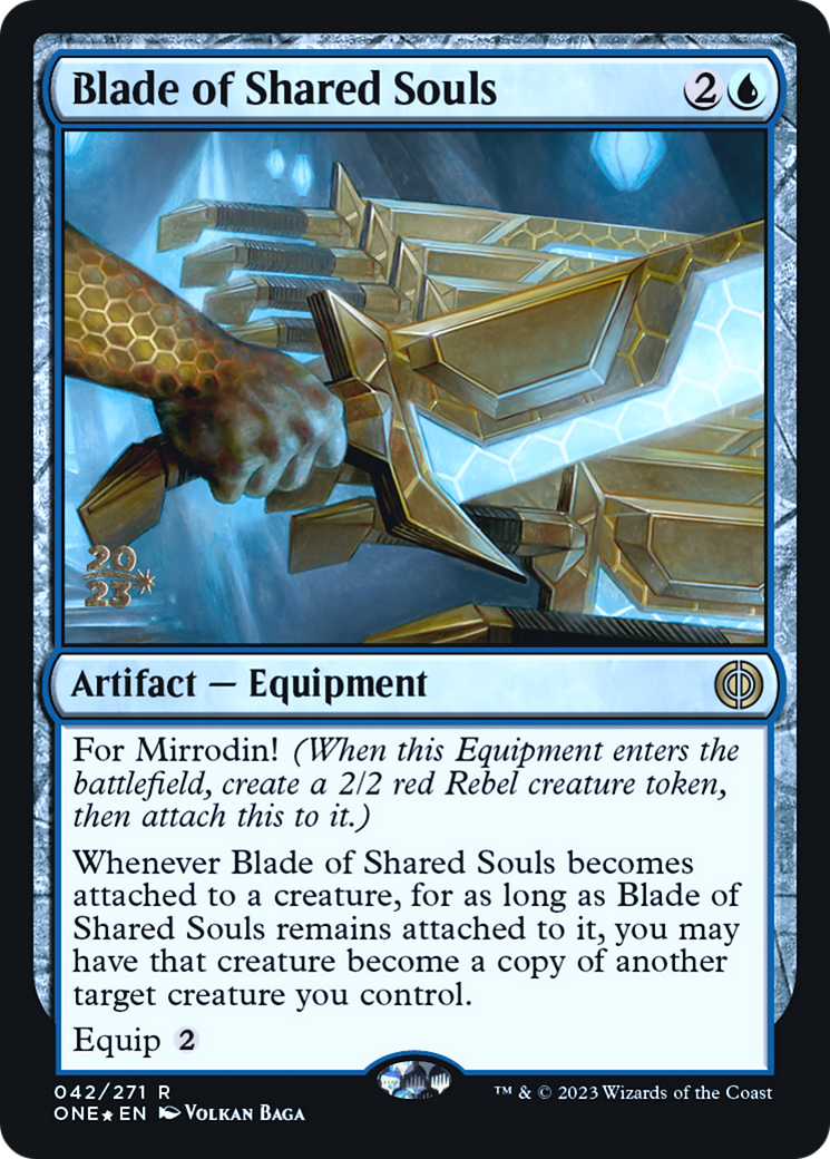 Blade of Shared Souls [Phyrexia: All Will Be One Prerelease Promos] | North Game Den