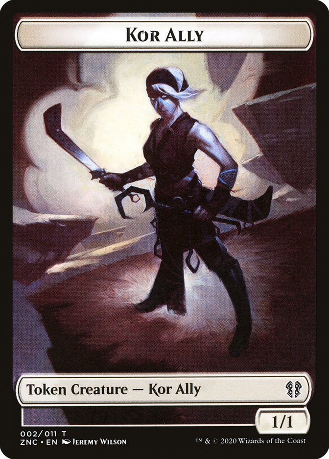 Bird // Kor Ally Double-sided Token [Zendikar Rising Commander Tokens] | North Game Den