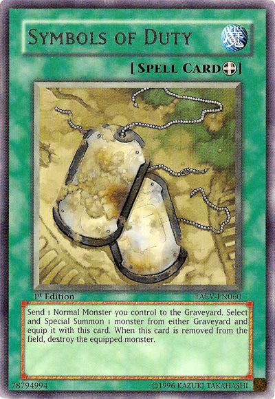 Symbols of Duty [TAEV-EN060] Rare | North Game Den