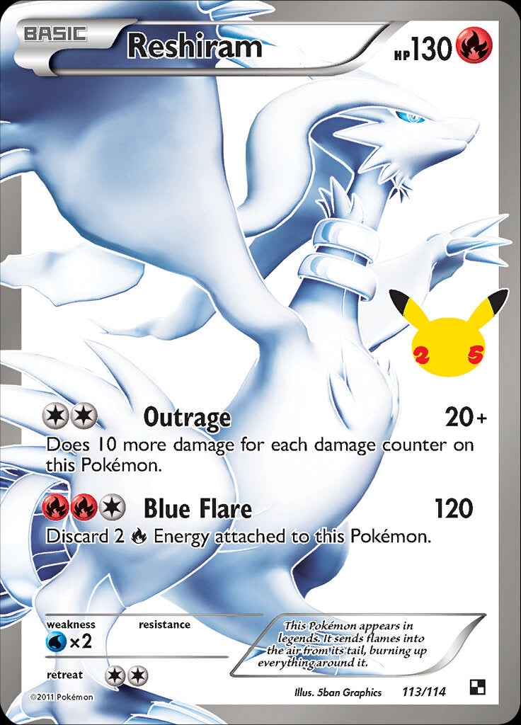 Reshiram (113/114) [Celebrations: 25th Anniversary - Classic Collection] | North Game Den