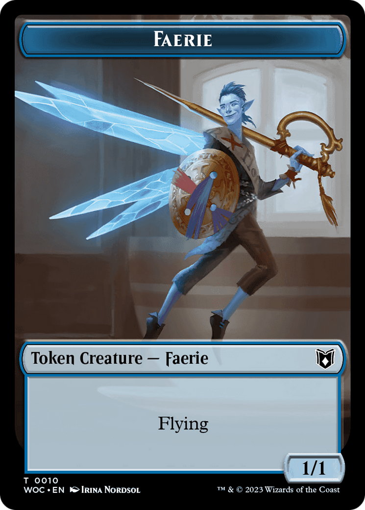 Faerie // Human Double-Sided Token [Wilds of Eldraine Commander Tokens] | North Game Den