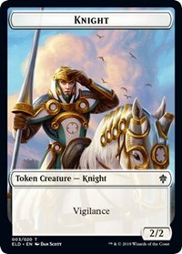 Knight // Food (15) Double-sided Token [Throne of Eldraine Tokens] | North Game Den