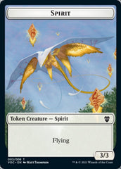 Spirit (003) // Thopter Double-sided Token [Innistrad: Crimson Vow Commander Tokens] | North Game Den