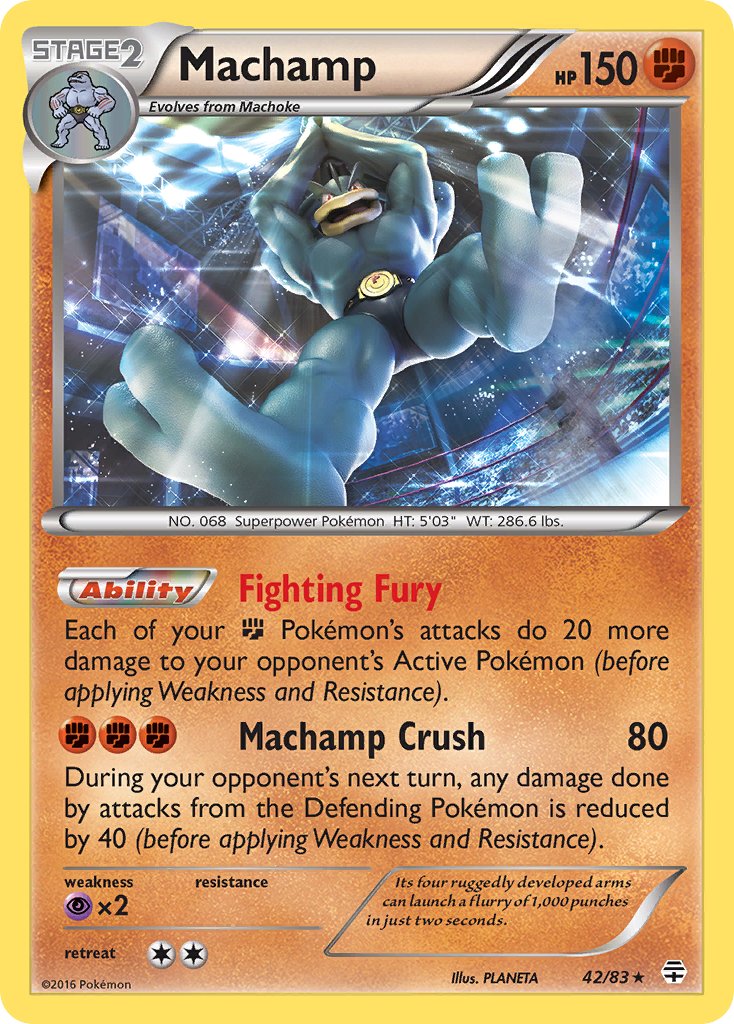 Machamp (42/83) (Theme Deck Exclusive) [XY: Furious Fists] | North Game Den