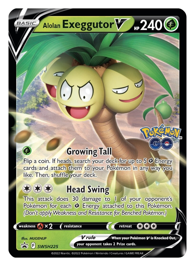 Alolan Exeggutor V (SWSH225) [Sword & Shield: Black Star Promos] | North Game Den