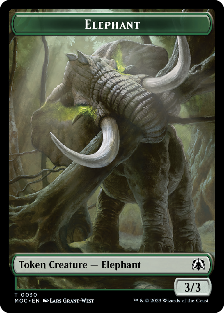 Elephant // City's Blessing Double-Sided Token [March of the Machine Commander Tokens] | North Game Den