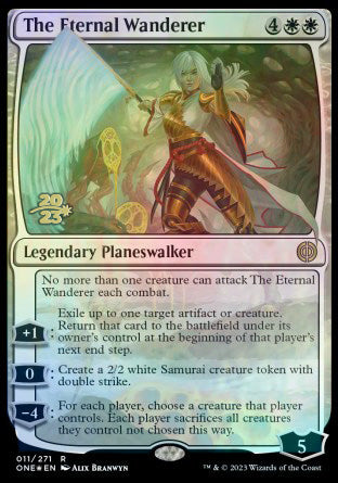 The Eternal Wanderer [Phyrexia: All Will Be One Prerelease Promos] | North Game Den
