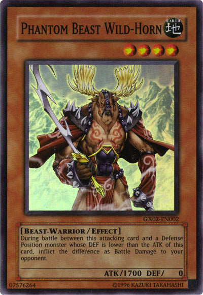 Phantom Beast Wild-Horn [GX02-EN002] Super Rare | North Game Den