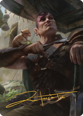 Minsc & Boo, Timeless Heroes Art Card (38) (Gold-Stamped Signature) [Commander Legends: Battle for Baldur's Gate Art Series] | North Game Den