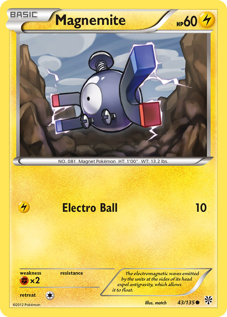 Magnemite (43/135) [Black & White: Plasma Storm] | North Game Den