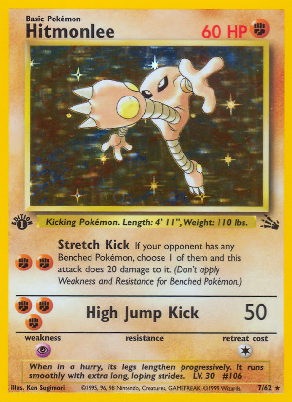 Hitmonlee (7/62) [Fossil 1st Edition] | North Game Den