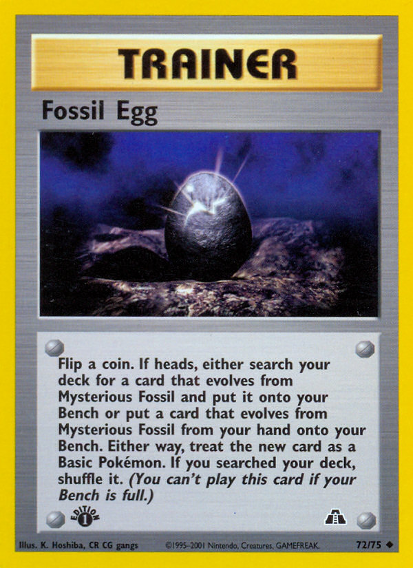 Fossil Egg (72/75) [Neo Discovery 1st Edition] | North Game Den