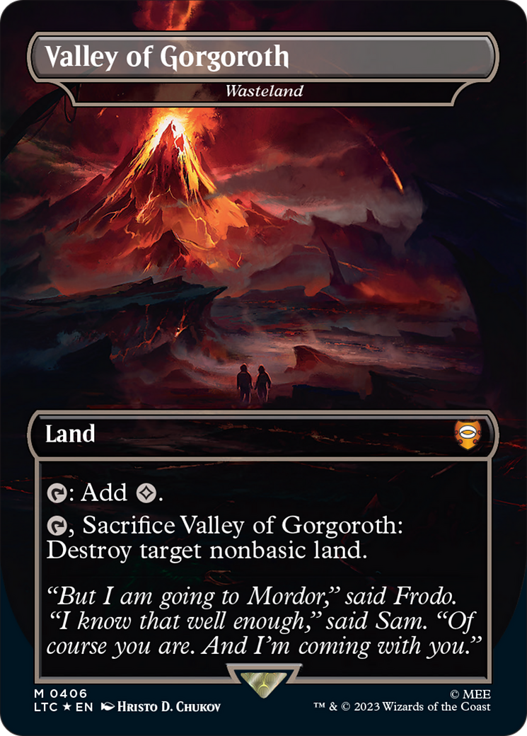 Valley of Gorgoroth - Wasteland (Surge Foil Realms and Relics) [The Lord of the Rings: Tales of Middle-Earth Commander] | North Game Den
