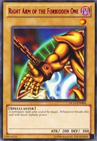 Right Arm of the Forbidden One (Red) [DL11-EN004] Rare | North Game Den